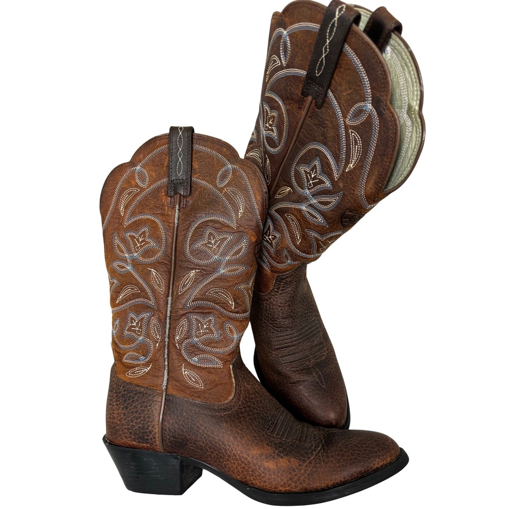 Ariat Women's Heritage Western Brown Leather Embroidered Boots 15708  6B